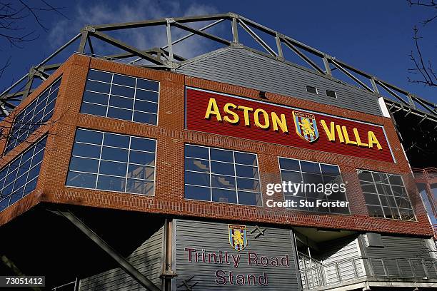 General view of the Trinity stand at Villa Park during the Barclays Premiership match between Aston Villa and Watford at Vicarage Road on January 20,...