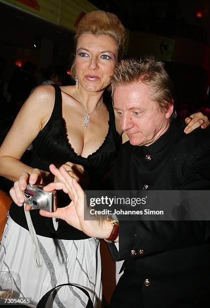 German actor Pierre Franckh and his wife actress Michaela Merten attend the 34th annual German Film Ball at the Bayerischer Hof Hotel January 20,...
