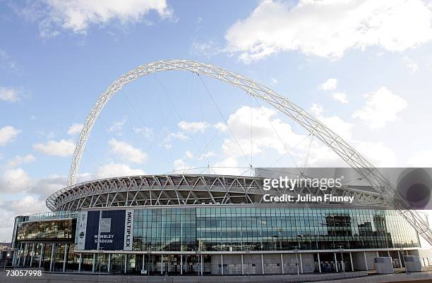 General view of Wembley Stadium on January 21, 2007 in London, England.