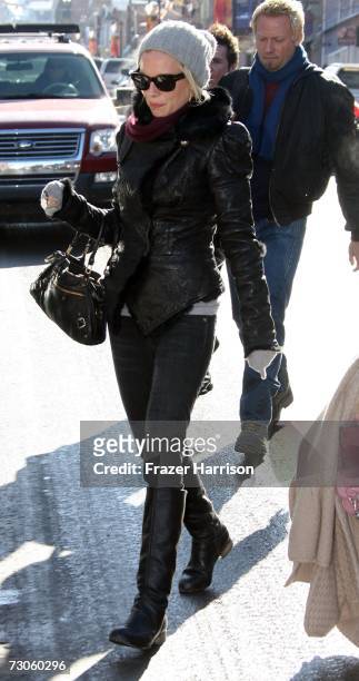 Actress Sienna Miller is seen on Main Street during the 2007 Sundance Film Festival on January 21, 2007 in Park City, Utah.