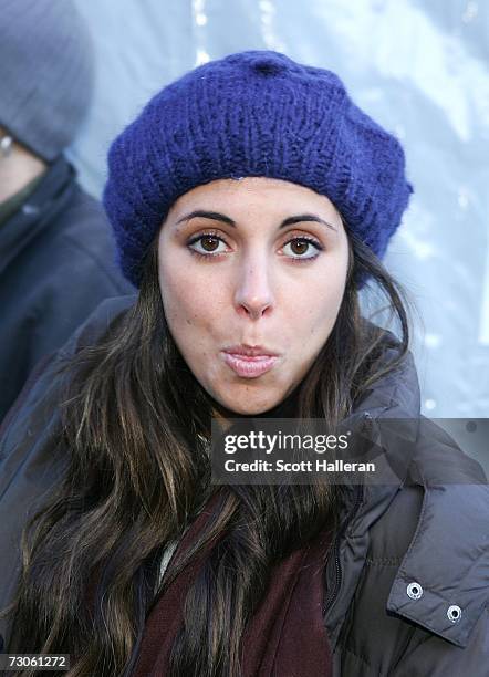 Actress Jamie-Lynn DiScala outside the Hypnotiq lounge on Main Street during the 2007 Sundance Film Festival on January 21, 2007 in Park City, Utah.