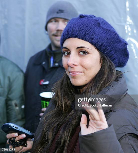 Actress Jamie-Lynn DiScala outside the Hypnotiq lounge on Main Street during the 2007 Sundance Film Festival on January 21, 2007 in Park City, Utah.