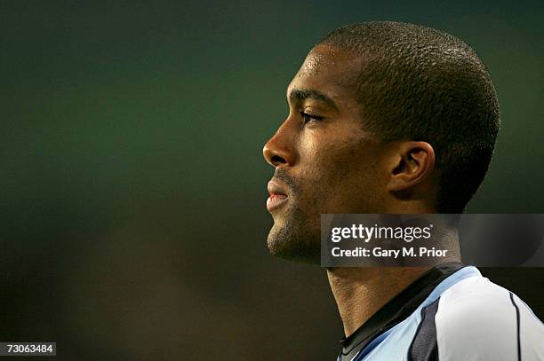 Sylvain Distin of Manchester City during the FA Cup sponsored by E.ON Third Round Replay match between Manchester City and Sheffield Wednesday at the...
