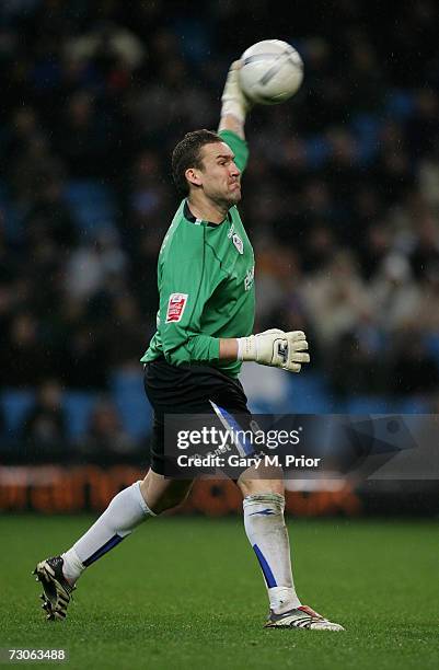 Mark Crossley of Sheffield Wednesday in action during the FA Cup sponsored by E.ON Third Round Replay match between Manchester City and Sheffield...
