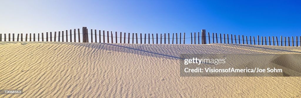 "Fence along beach at Santa Rosa Island near Pensacola, Florida"