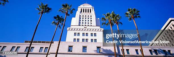 "city hall, los angeles, california" - virtual town hall stock pictures, royalty-free photos & images