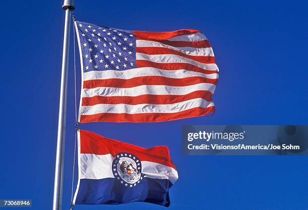 state flag of missouri - missouri seal stock pictures, royalty-free photos & images