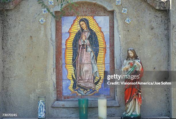 san gabriel mission museum in california was founded in 1771 - virgen de guadalupe stock pictures, royalty-free photos & images