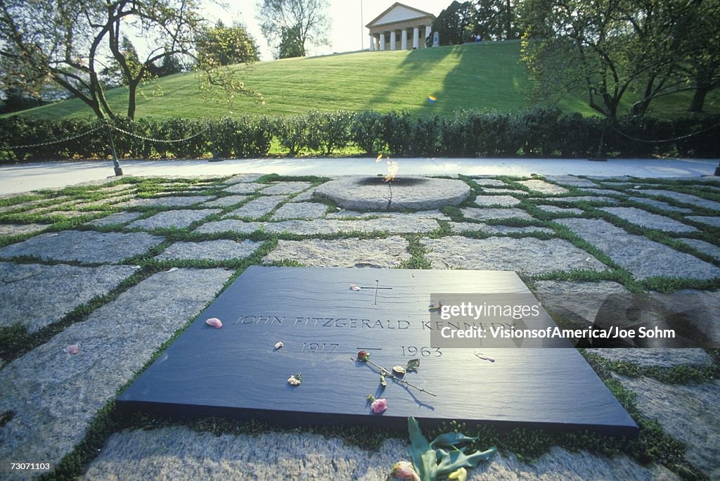 "Tomb of President John F. Kennedy,  Arlington Cemetery, Washington, D.C."