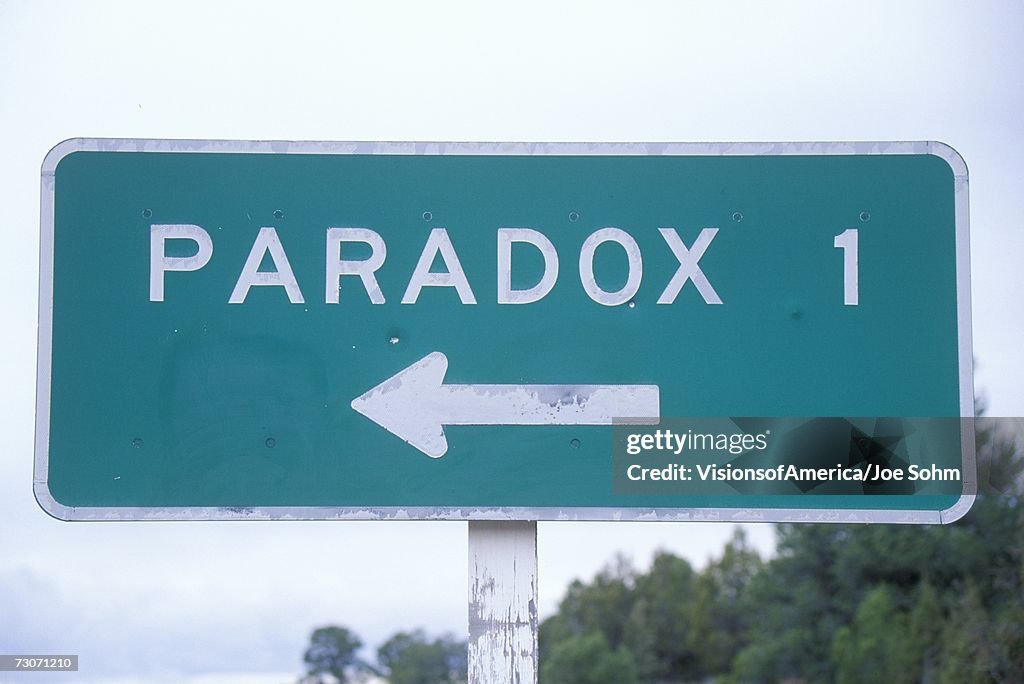 Paradoks Sign A Road Sign For Paradox High-Res Stock Photo - Getty Images