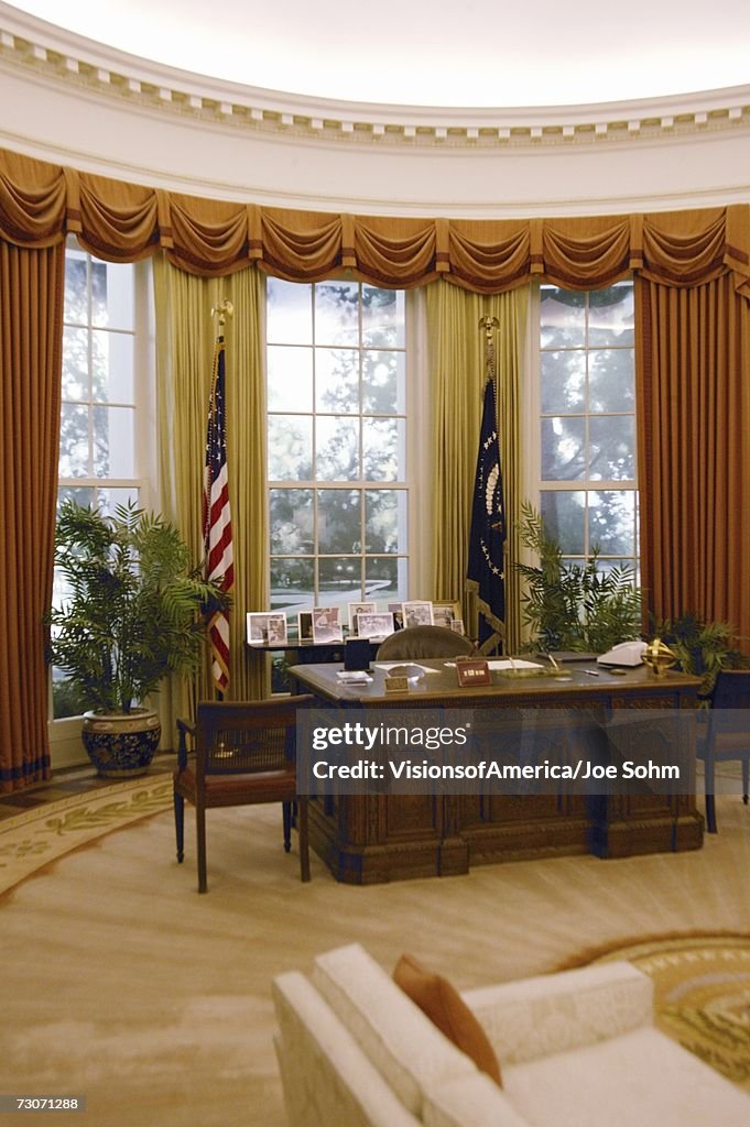 Replica of the White House Oval Office at the Ronald W. Reagan Presidential Library