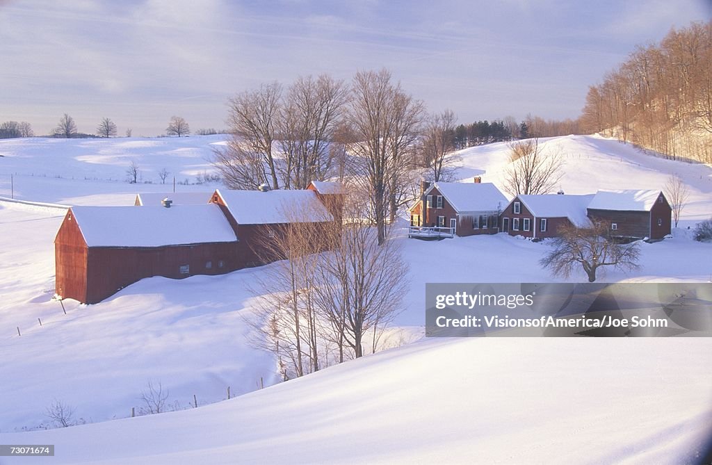 Jenne Farm with Winter Snow