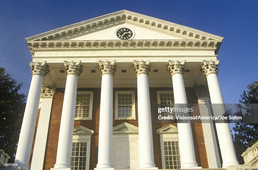 "Columns on building at University of Virginia inspired by Thomas Jefferson, Charlottesville, VA"