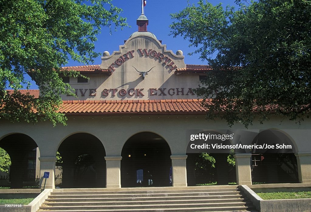 "Entrance to Ft. Worth Livestock Exchange, TX"