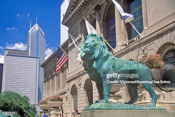 "entrance to the art institute of chicago museum, chicago, illinois" - art institute of chicago 個照片及圖片檔