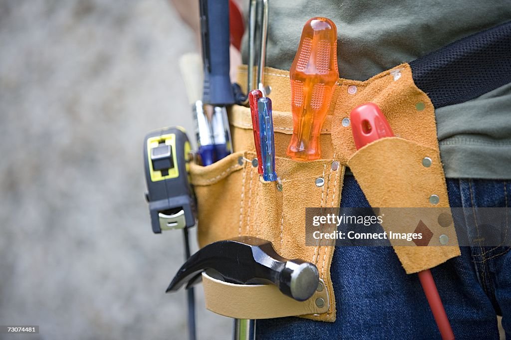 Person wearing a tool belt