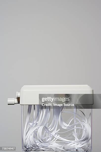 paper shredder - paper shredder on white stock pictures, royalty-free photos & images