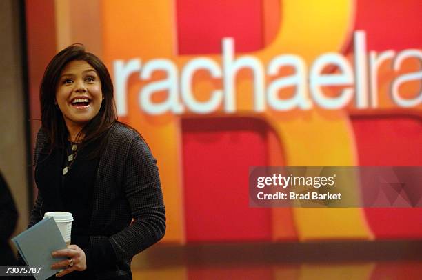 Television personality Rachael Ray speaks with Montel Williams on January 18, 2007 in New York City.