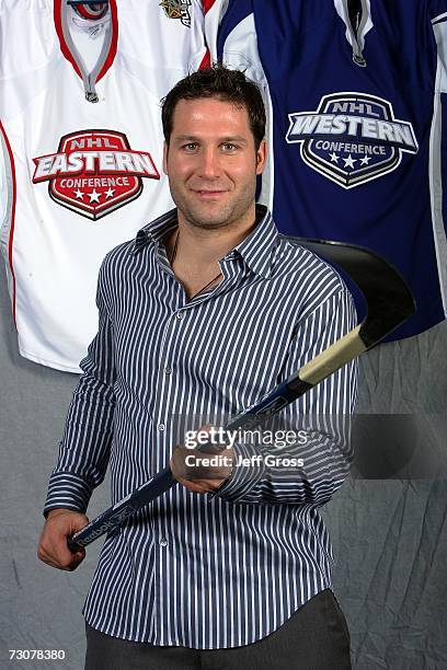 Ed Jovanovski of the Western Conference All-Stars poses for a portrait for the 2007 NHL All-Star Game at the American Airlines Center on January 22,...