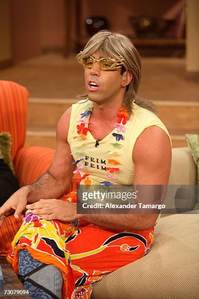 Felipe Viel appears on the new set of Escandalo TV for their 5th Anniversay episode on January 22, 2007 in Miami, Florida.