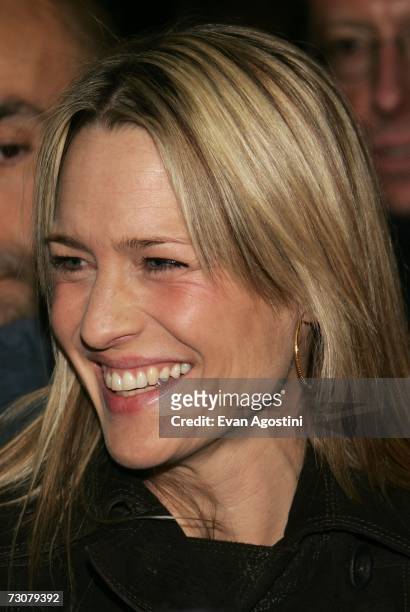 Actress Robin Wright Penn arrives for the premiere of "Hounddog" at the Racquet Club during the 2007 Sundance Film Festival on January 22, 2007 in...