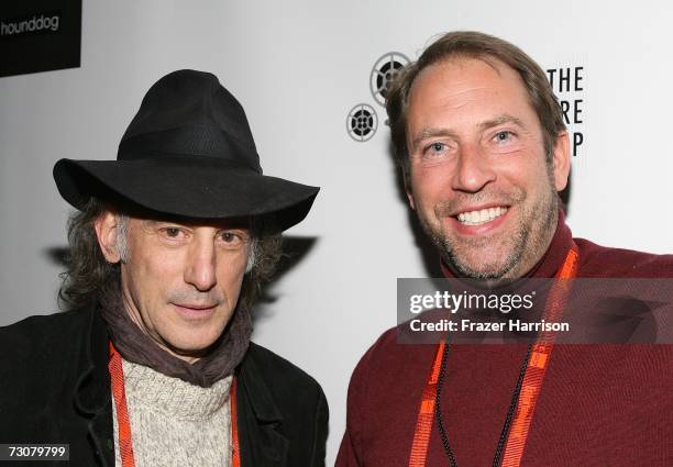 Director of photography Ed Lachman and executive producer Henri Kessler attend "Hounddog" premiere party at Harry O's during the 2007 Sundance Film...