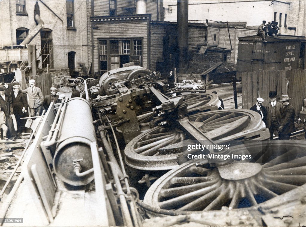 Overturned Locomotive