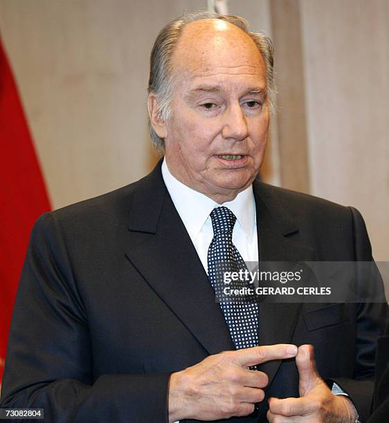 The spiritual leader of Shia Imami Ismaili Muslims, Prince Aga Khan is greeted by European Union Foreign Policy Chief Javier Solana prior a bilateral...