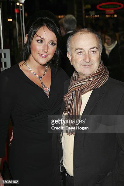 Actor Tony Robinson and Louise Hobbs arrive at the UK premiere of "Blood Diamond" at Odeon Leicester Square on January 23, 2007 in London, England.
