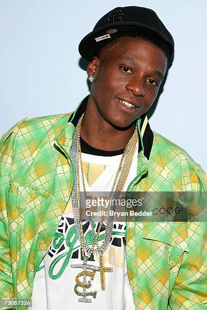 Lil Boosie appears onstage during a taping of MTV's Sucker Free at MTV studios in Times Square on January 23, 2007 in New York City.