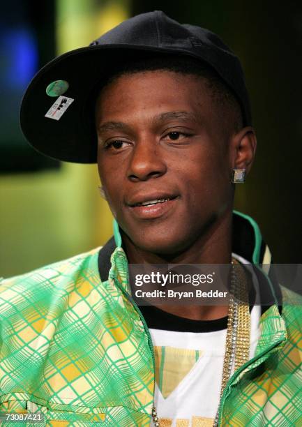 Lil Boosie appears onstage during a taping of MTV's Sucker Free at MTV studios in Times Square on January 23, 2007 in New York City.