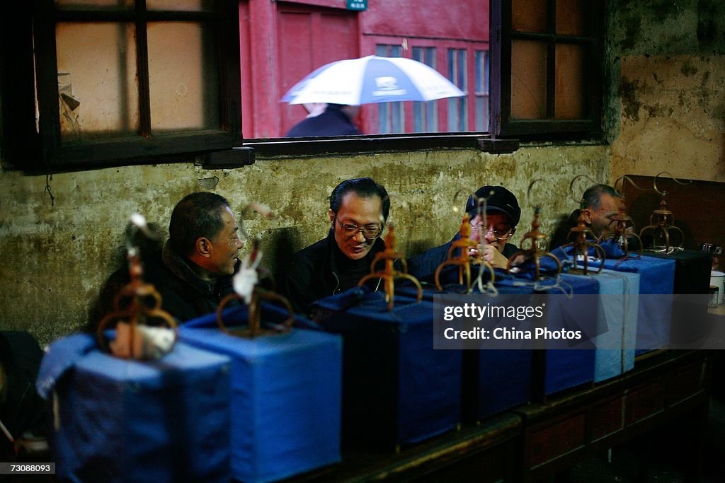 Traditional Laohuzao Teahouse In Shanghai