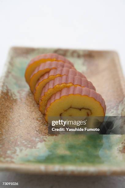 japanese omelet datemaki - datemaki stock pictures, royalty-free photos & images