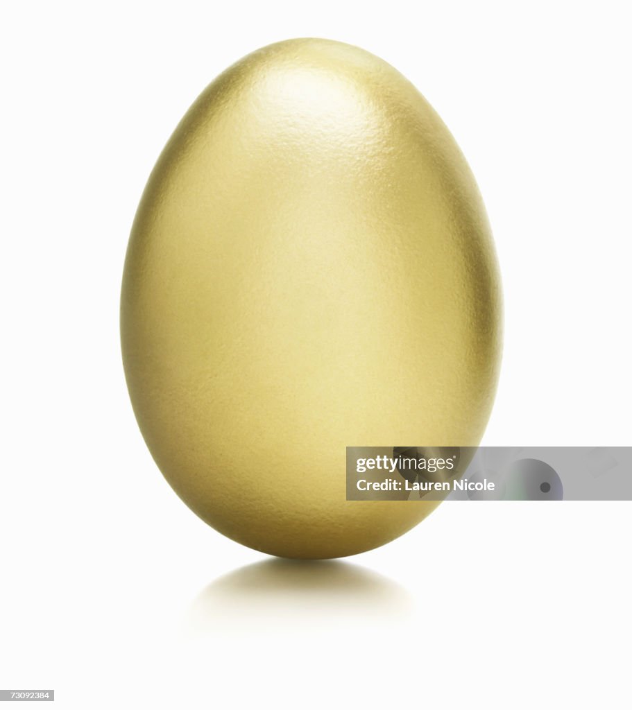 Golden egg, close up