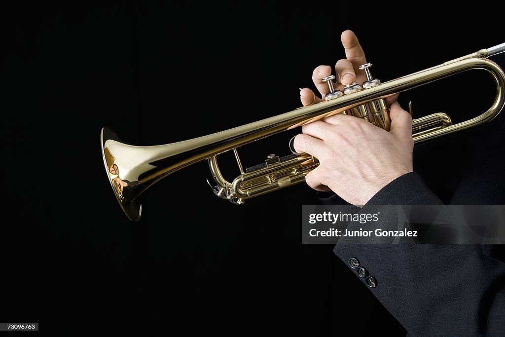 Man playing a trumpet