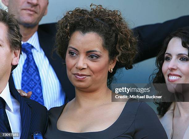 Anchor Michaela Pereira attends the KTLA-CW recieving a star on the Hollywood Walk of Fame on January 24, 2007 in Los Angeles, California.