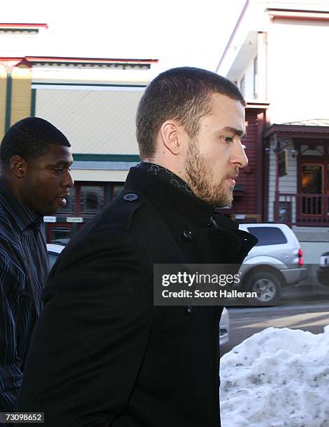 Actor/singer Justin Timberlake on Main Street during the 2007 Sundance Film Festival on January 24, 2007 in Park City, Utah.