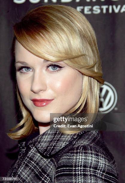 Actress Evan Rachel Wood arrives for the "King of California" premiere at the Eccles Theater during the 2007 Sundance Film Festival on January 24,...