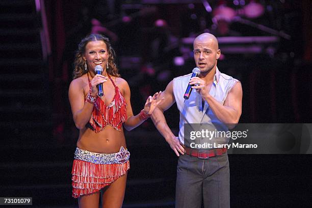 Joey Lawrence and Edyta Sliwinska of Dancing With the Stars perform at the Bank Atlantic Center on January 24, 2007 in Sunrise, Florida.