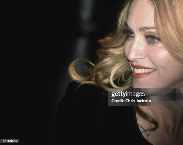 Singer/Actress Madonna at the UK Premiere of "Arthur And The Invisibles" at the Vue West End Cinema, Leicester Square on January 25, 2007 in London,...