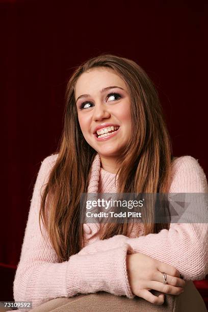 Star of Disney Channel's "Hannah Montana" Miley Cyrus poses for a portrait on January 5, 2007 in New York City.