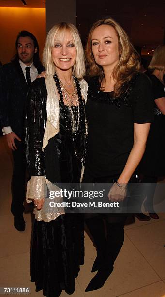 Virginia Bates and Lucy Yeomans attends the Burns Night Party in aid of Clic Sargent and Children's Hospice Association Scotland, at St Martins Lane...