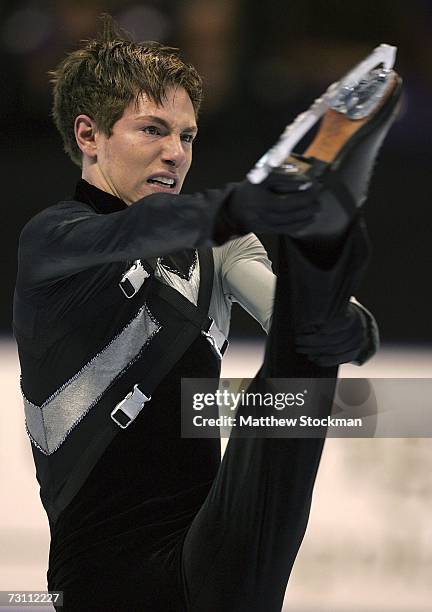 Parker Pennington competes in the short program during the State Farm US Figure Skating Championships January 25, 2007 at Spokane Arena in Spokane,...