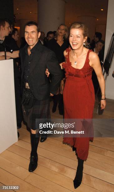 Paul Stewart and Lady Helen Taylor attend the Burns Night Party in aid of Clic Sargent and Children's Hospice Association Scotland, at St Martins...