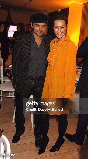 Gerry DeVaux and Yasmin Le Bon attend the Burns Night Party in aid of Clic Sargent and Children's Hospice Association Scotland, at St Martins Lane...