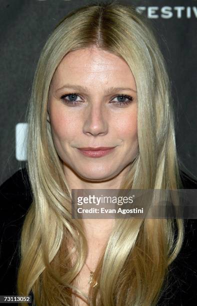 Actress Gwyneth Paltrow arrives for the "The Good Night" premiere at the Eccles Theater during the 2007 Sundance Film Festival on January 25, 2007 in...
