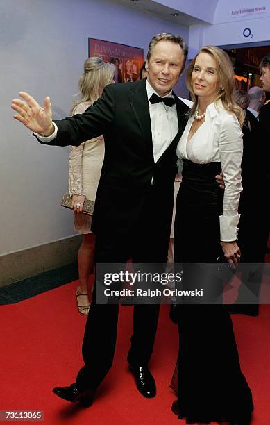 Singer Peter Kraus and his wife Ingrid arrive at the Diva Awards 2007 on January 25, 2007 in Munich, Germany.