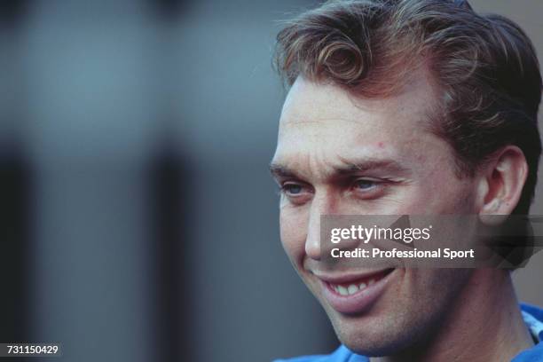 English international footballer and midfielder with Italian team Bari, David Platt pictured in England on 9th October 1992 prior to England's...