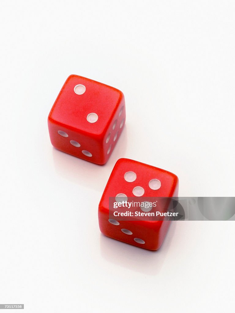 Two red dice