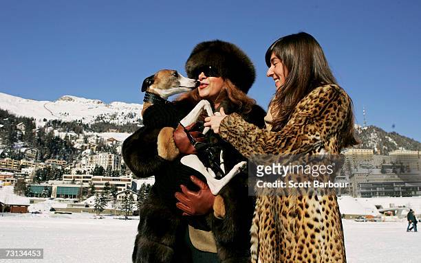 Spectators enjoy the atmosphere during the 23rd Cartier Polo World Cup on Snow on January 28, 2007 in St. Moritz, Switzerland. The Cartier Polo World...
